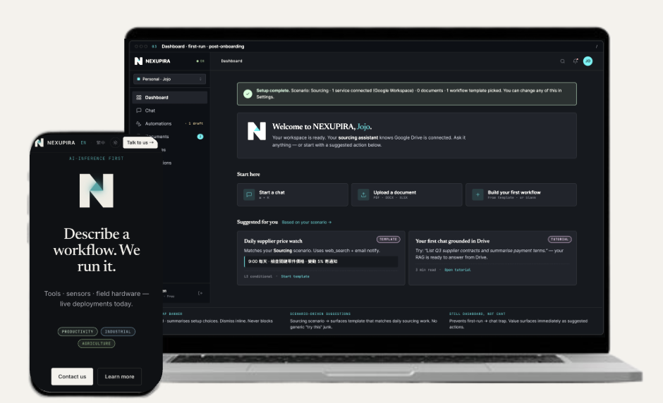 NEXUPIRA platform dashboard